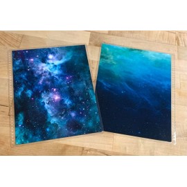 Handmade Galaxy Laminated Cover Set for use with an Erin Condren Life Planner