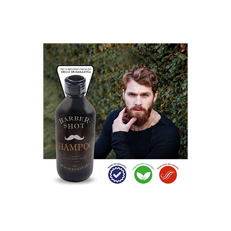 Shampoo de bergamota, para crecimiento de barba y cabello, con