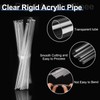 sourcing map 3Pcs Clear Rigid Acrylic Pipe, 6mm(0.24") ID x
