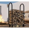 Fire Beauty Adjustable Firewood Holder Rack,Heavy-Duty Log Stand,Compatible with 2x4