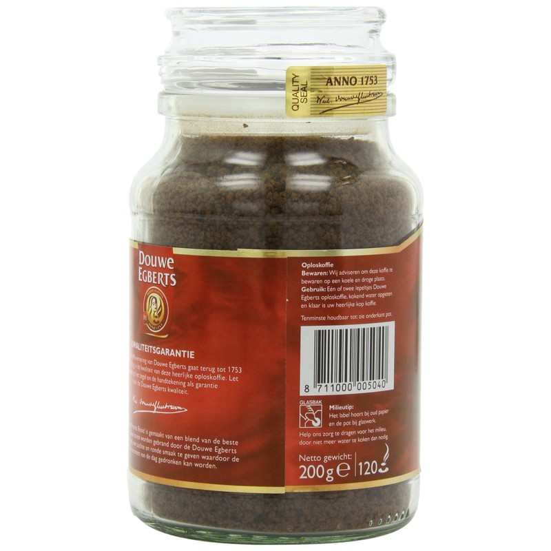 Douwe Egberts Aroma Rood Instant Coffee, 200 gram Jars (Pack