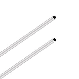 LAVMHAB 6063 Aluminum Tube 8mm OD x 1.0mm Wall Thickness 300mm Length, Aluminum Round Tubing Seamless Straight Pipes (2pcs)