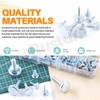 Rustark 65Pcs 7 Sizes Zinc Plated Knurled Thumb Screws Flat