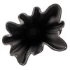Bloomingville Stoneware Ruffled Vase with Reactive Glaze, Black