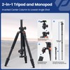Fotopro 68 inch Camera 360 Horizontal Tripod Monopod with Center