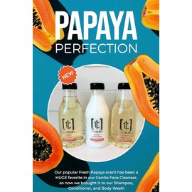 Teenology Shampoo for Teens - Avoid Forehead and Body Acne - No Sulfates or Parabens, Noncomedogenic, Natural Botanical Extracts, 16 oz. (Fresh Papaya)