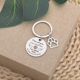 Pet Memorial Gifts for Loss of Dog Cat Sympathy Gifts for Women Men dog Remembrance Gifts for Pet Dog Lovers Paw Print Keychain Gifts for Dog Owner Pet Bereavement Gifts for Girls Boys