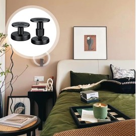 Wall Spacer, Pack of 4, Anti-Shake Bed Frame, Adjustable Bed Frame with Thread, Headboard Stopper Wall Anti Shake Tool, Bed Stabiliser Support for Beds, Cupboards, Sofas (30-68 mm)