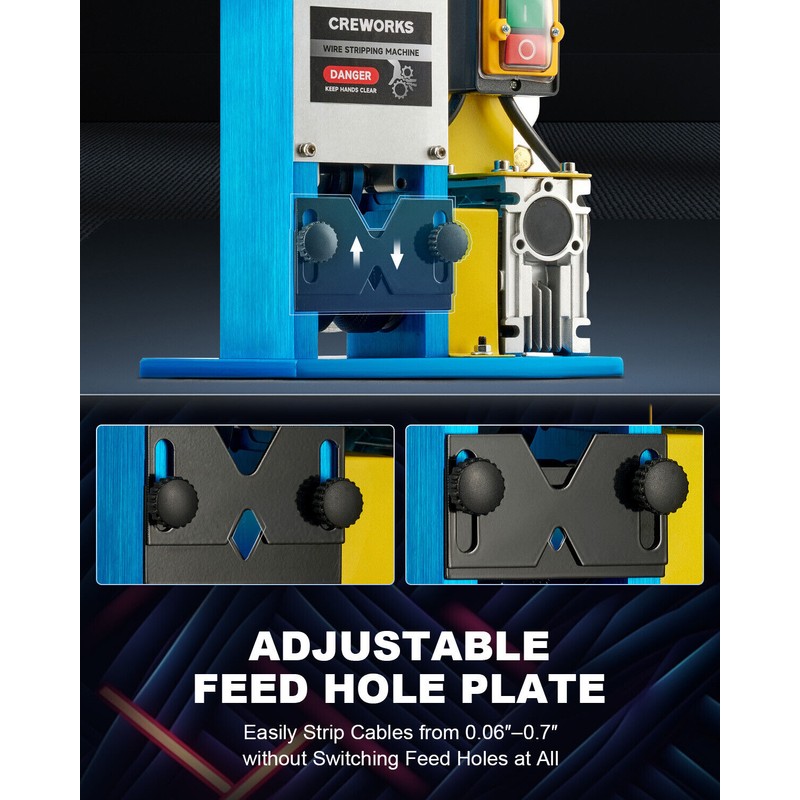 CREWORKS Automatic Scrap Cable Stripper Electric Wire Stripping Machine Copper