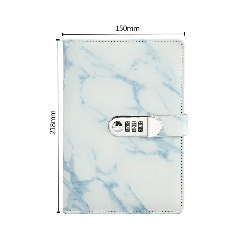 POWERTOOL Password Lock Journal Notebook, 1pc PU Password Notebook A5