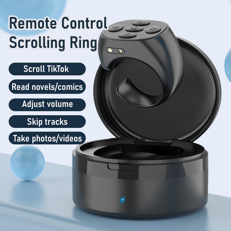 Tik Tok Scrolling Ring Fingertip Wireless Bluetooth Remote Control Tiktok
