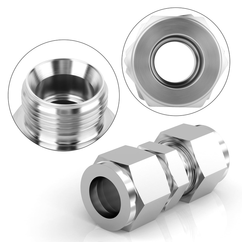 ERGAOBOY 2pcs 8mm OD x 8mm OD 304 Stainless Steel