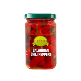 Sanniti Calabrian Chili Peppers | Italian Hot Long Chili Peppers | Perfect for Sandwiches, Salads, Pasta Sauces & More | 10 ounce Jar
