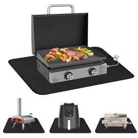 Amerbro 24x31in Heat Resistant Grill Mats for Outdoor Grill 17in & 22in Blackstone Griddle to Protect Your Prep Table and Outdoor Grill Table - Fire Proof & Water Proof & Oil Proof BBQ Mat