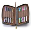 Cowhide Leather Case 10 Pens Fountain Pen Storage Case Leather