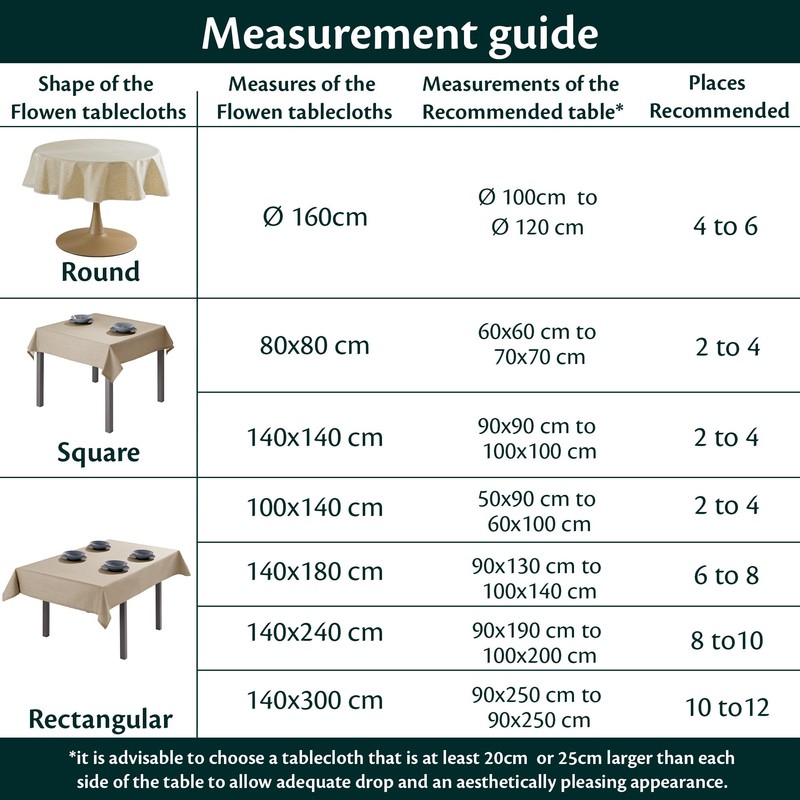 Outdoor Tablecloth Washable 80 x 80 cm Beige Garden Tablecloth