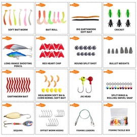 Fishing Lure Kit for Freshwater Saltwater Bass Trout Salmon – 99pcs Tackle Box with Spoons, Soft Plastics, Spinnerbaits, Crankbaits, Hooks and Fishing