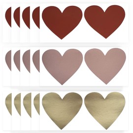 Scratch Off Stickers 30 Pieces Heart Scratch Stickers in 3 Colours