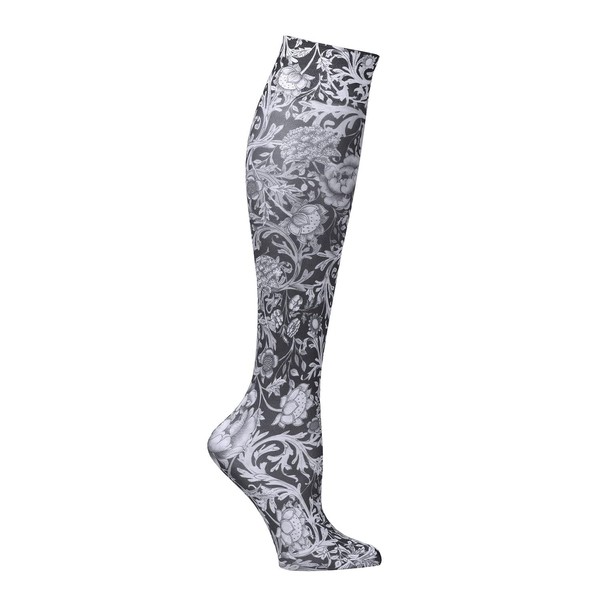 Celeste Stein Womens Firm Compression Wide Calf Knee Highs, Vines and Roses