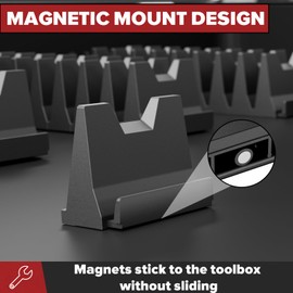 40PCS Magnetic Wrench Organizer Wrench Holder - Wrenchs Tool Organizers for Tool Drawer Storage, Wrenchs Storage Set with Metric & SAE Label, Tool Gift for Professional Mechanics Men, Black