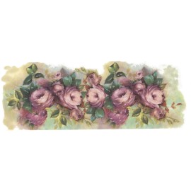 Captive Decals Wild Pink Rose Flower Wrap Wraparound 1 pc 8-1/4" X 3" Waterslide Ceramic Decal