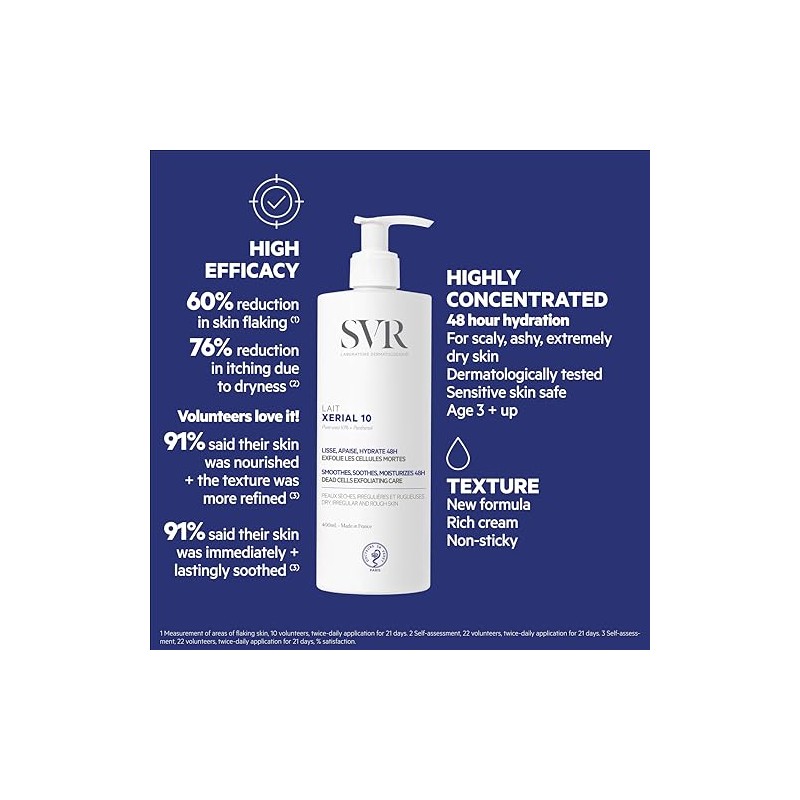 SVR Xerial Lait Loción 10 para Piel Seca, 400 ml