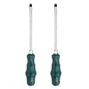 QUARKZMAN 2 Stück SL6 Flachkopf-Schraubendreher 9,8" Magnetische Abbruch-Schlitzschraubendreher 5,9" CR-V