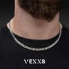 VEXXS Men's Cuban Curb Chain 18 Carat Gold-Plated Stainless Steel