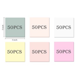 Temiary 6Pads Transparent Sticky Notes, Clear Sticky Note Waterproof See Through Memo Pad, Markers Stickers Translucent Index Book Tabs for Annotating Bible Study Supplies, 50Sheets/Pad