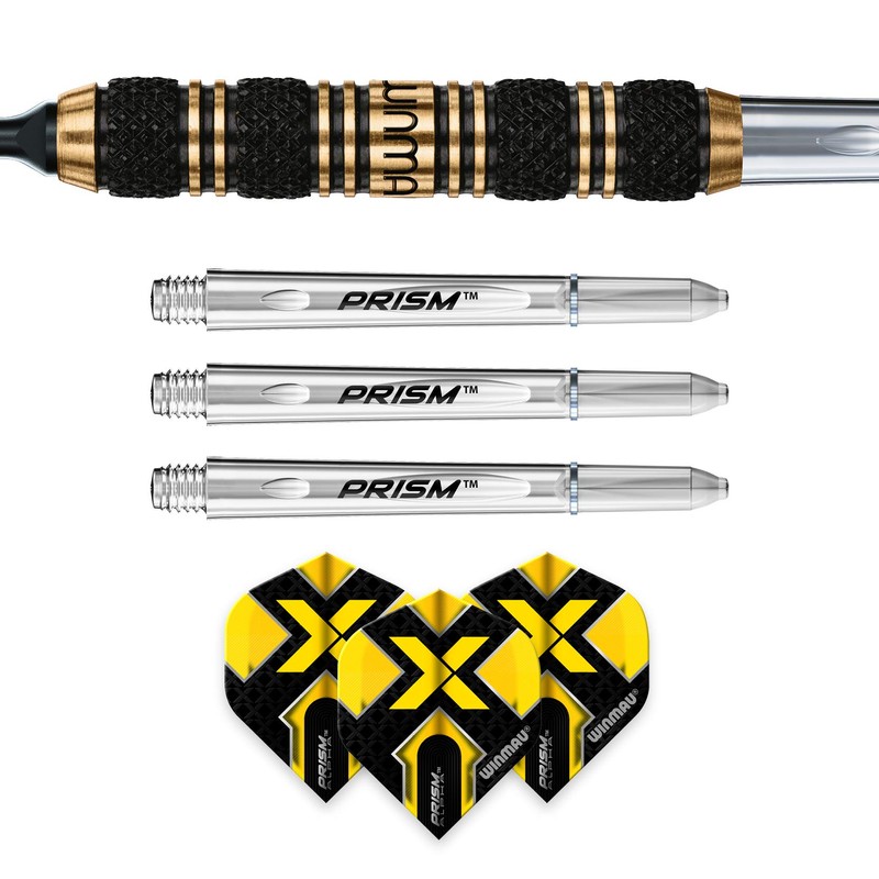 WINMAU Xtreme2-18 gram Brass Dartpfeile Set mit Flights und Schäfte