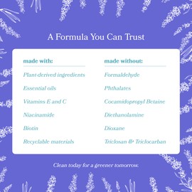 Vitamin Hand Soap | Liquid Hand Soap Value Pack Deal | Natural Plant Derived Moisturizing Handsoap with Essential Oil Fragrance Hush Lavendar | Soft Hand Wash for Kitchen & Bathroom with Pump 12oz