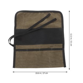 Baluue Roll Up Tool Bag, Wrench Pouch Canvas Tool Pouch Roll Up Pouch Multipurpose Pouch Tote Bag Spanner Organizer Warehouse Garage Electrician Repairman Canvas Bag for Chisel Screwdriver
