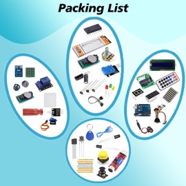 SDATEKIT Arduino UNO R3 Starter Kit, 36pcs Comprehensive Beginner Learning Set with Board, Sensors, Breadboard, and Detailed Tutorials for DIY Electronics Projects