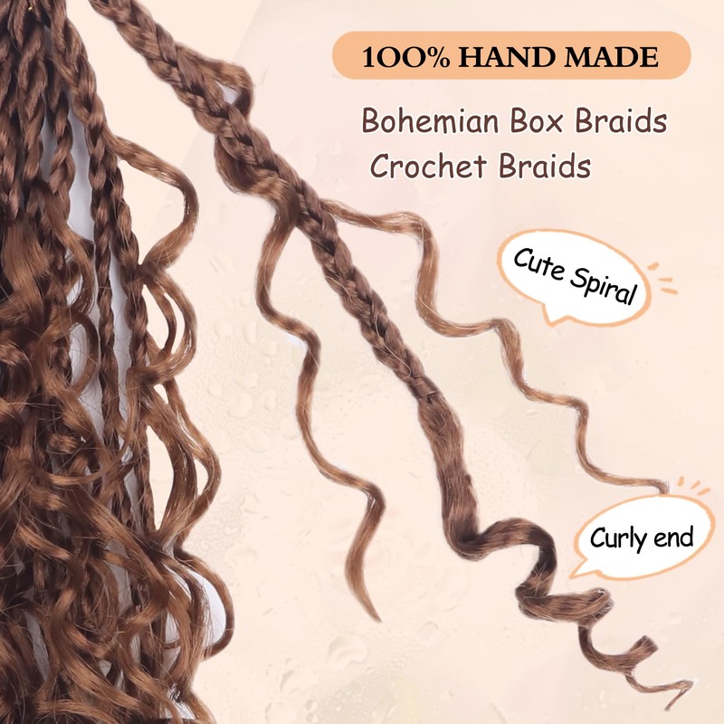 8 Inch Goddess Box Braids Crochet Hair for Black Women
