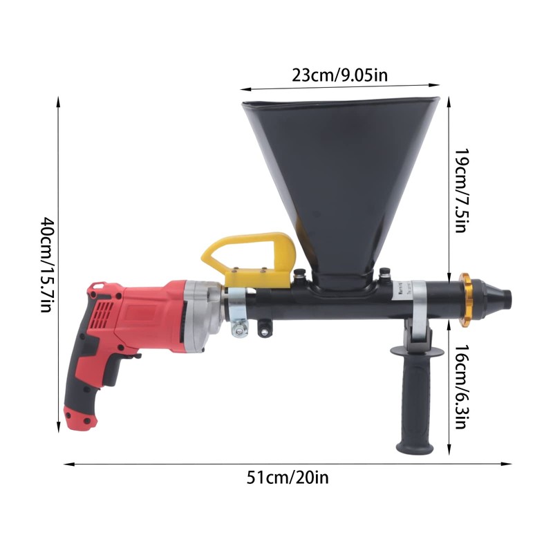 Electric Mortar Grout Pointing Gun Sprayer,Gdrasuya 10 Mortar Grout Electric