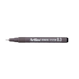 Artline System Drawing Pen 0.3mm Black (Pack of 12)