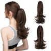CJL HAIR 14 Inch Claw Clip in Dark Brown Ponytail