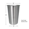 KHOMEMMM 6 Pack 14 oz Stainless Steel Pint Cups Tumblers