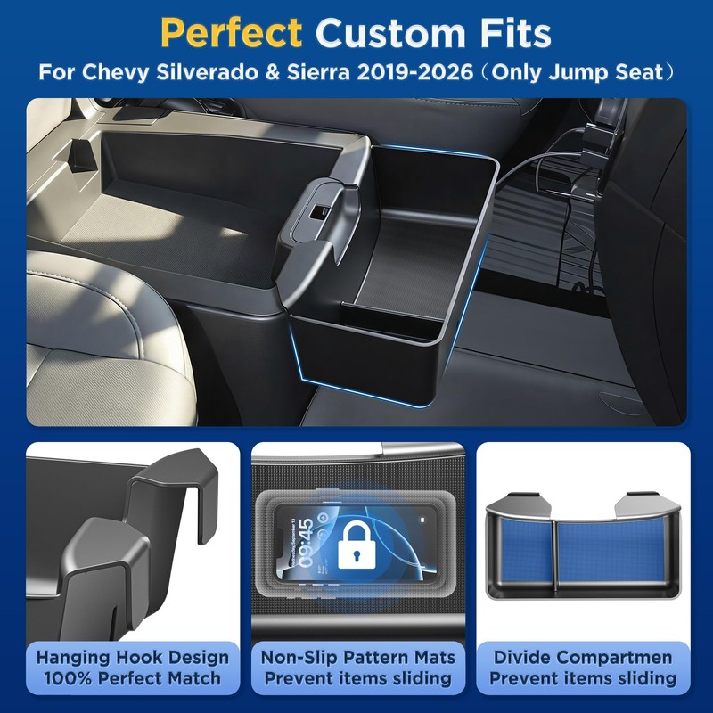DAZANZAN Center Console Hanging Organizer Tray for Chevy Silverado/Sierra 1500(2019-2026)
