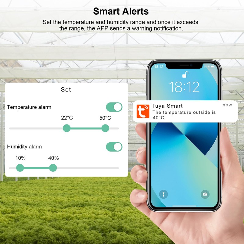 eMylo Zigbee Temperature Sensor, Tuya Smart Humidity Meter with Intelligent