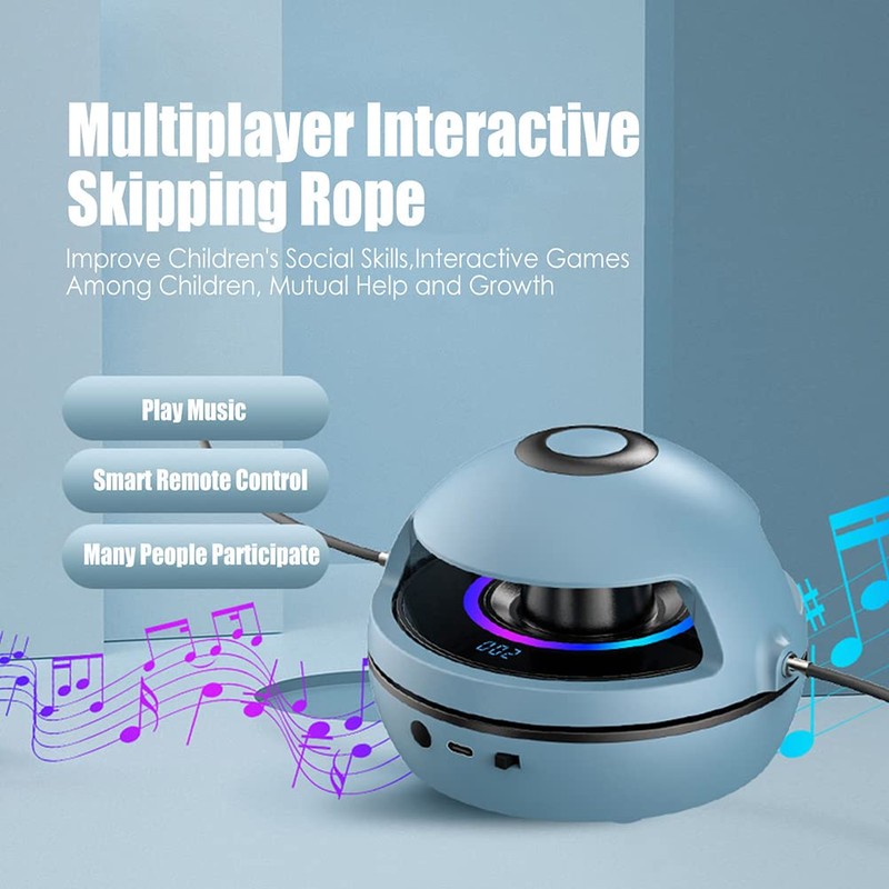 Electronic FitnessRope,Adjustable Speed Level Smart Skipping Rope Machine Remote ControlRope