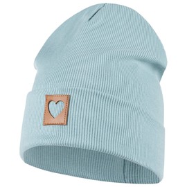Smarilla Beanie Hat Girls Women Children Transition Hat Ribbed, turquoise