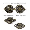 Bezelry 6 Pairs Baroque Spade Hook and Eye Cloak Clasp