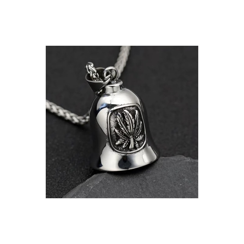 Leaf Motorcycle Ride Bell, Stainless Steel Bell Biker Accessory,Guard Riding