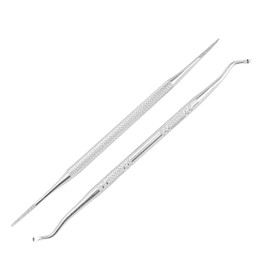 Lima de Uñas Encarnadas, 2 Piezas de Levantador de Limas de Uñas Encarnadas Profesional de Acero Inoxidable de Doble Cara Herramienta Limpiadora de Uñas Encarnadas que Previene Eficazmente las Uñas en