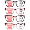 SIGVAN 4 Pack Progressive Multifocus Reading Glasses for Women Men