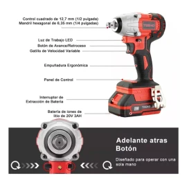 Llave De Impacto Inalámbrico De 20v Teeno 2ah Pro 3799