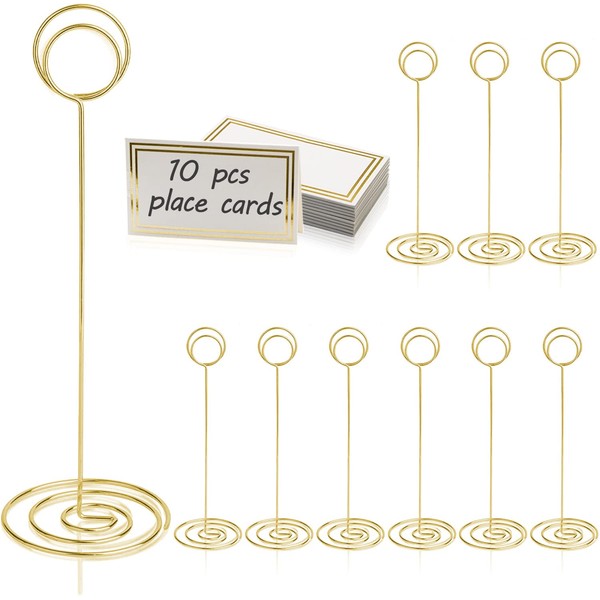 HomWanna Table Number Holders with Place Cards 10Pcs - 8.75