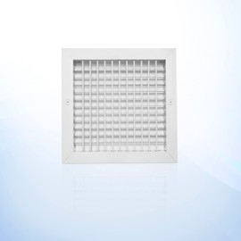 10" x 10" Duct Hole [11.6" x 11.6" Face] Aluminum Double Deflection Adjustable Air Supply Register Without Damper - Full Vertical/Horizontal Airflow Control - HVAC Wall Vent Cover