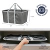 CleverMade Collapsible Laundry Tote - Charcoal Gray 2-Pack 50L -